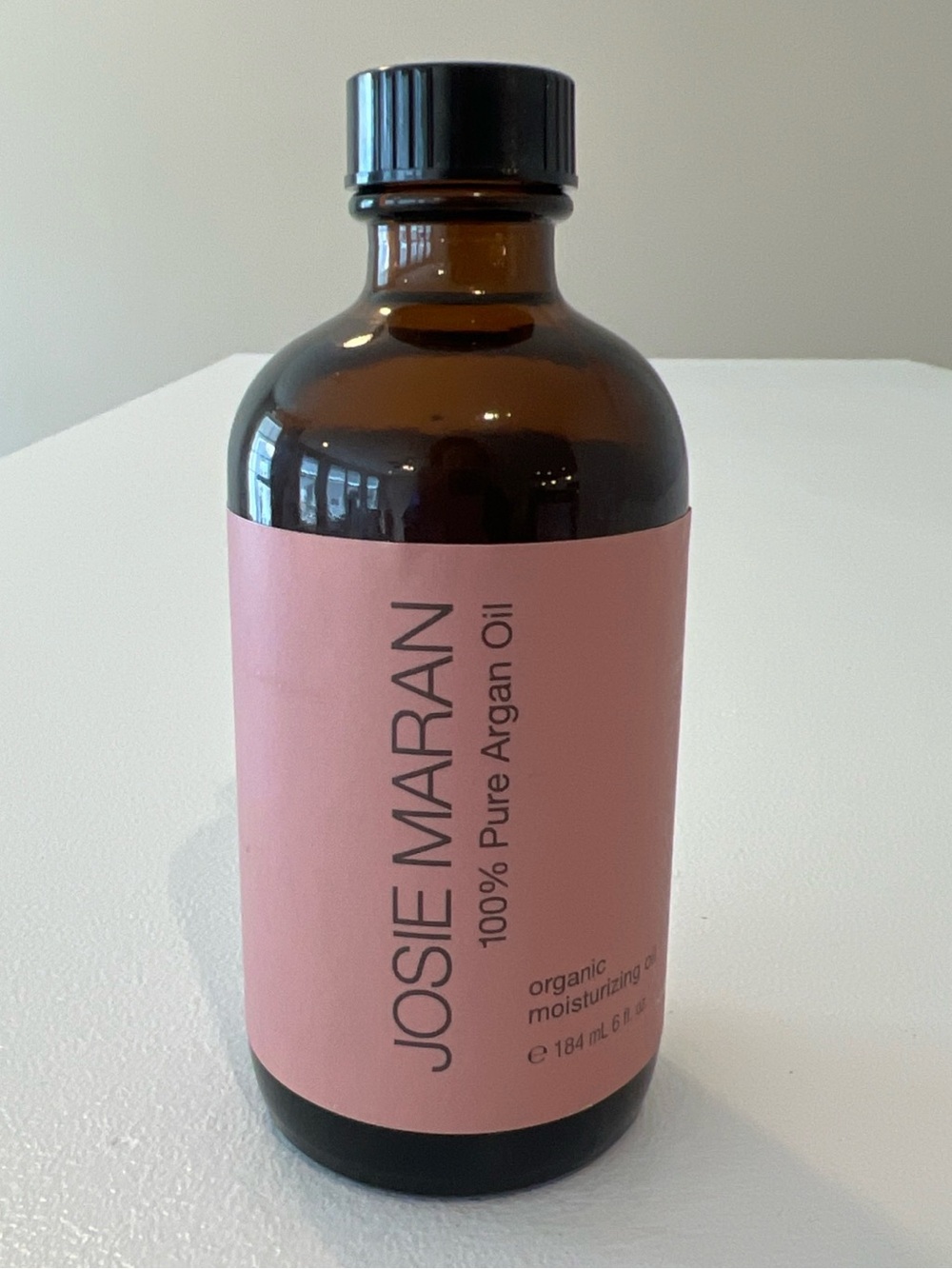 JOSIE MARAN Argan Oil Bottle - Pink Label & Amber Glass